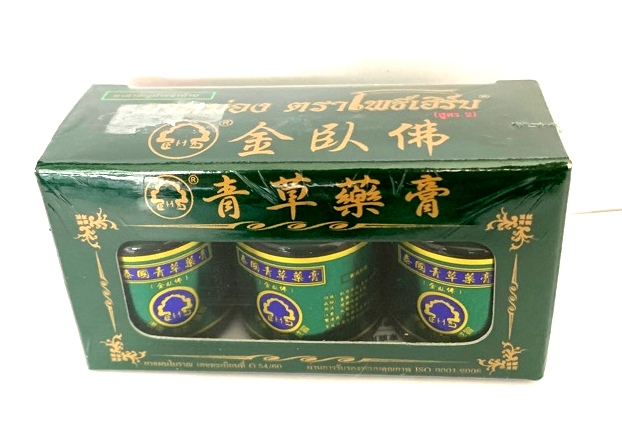 Зеленый бальзам долгого действия Phoyok Thai Herbal 3*15 гр / Long-lasting green balm Phoyok Thai Herbal set 3*15 g