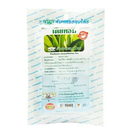 Чай Пандан Thanyaporn, 20 пакетиков по 1,5 гр / Pandanus amaryllifolius tea, 20 pc ×1,5 gr