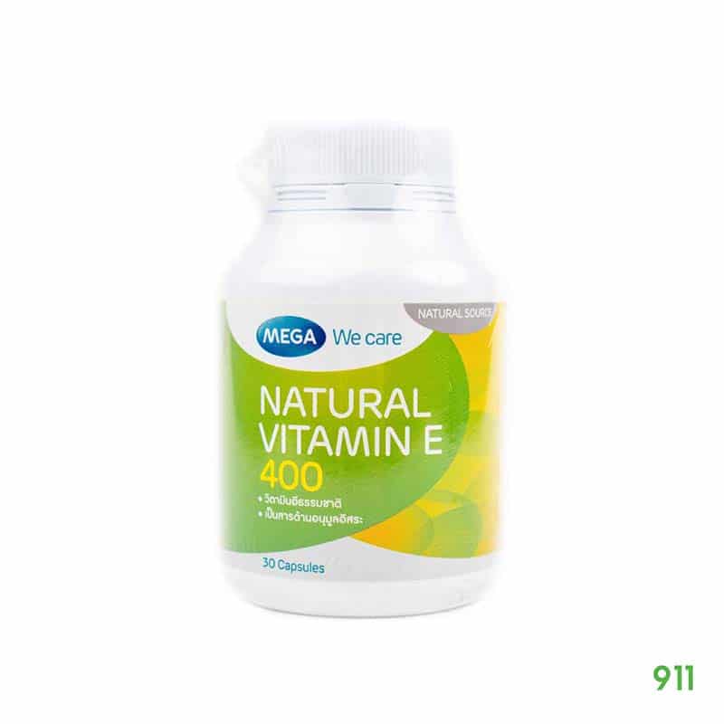 Mega We Care натуральный витамин Е 400 30 капсул / Mega We Care Natural Vitamin E 400 30 capsules