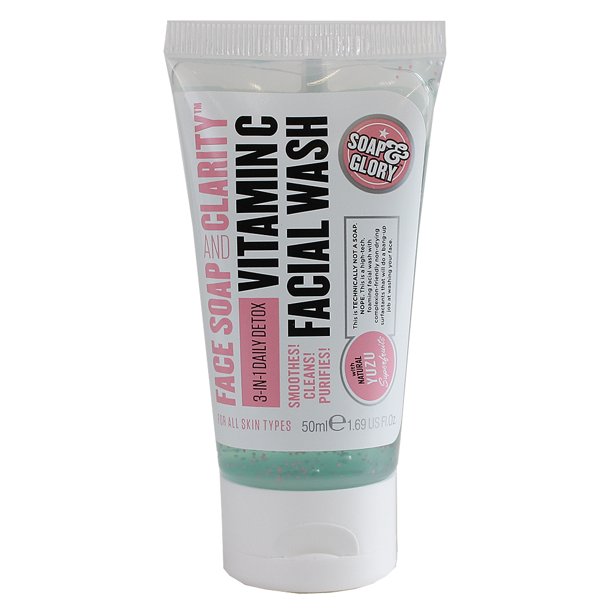 Soap & Glory Face Soap And Clarity Средство для умывания 3 в 1, дорожный размер 50 мл / Soap & Glory Face Soap And Clarity 3 in 1 Facial Wash, Travel Size 50ml