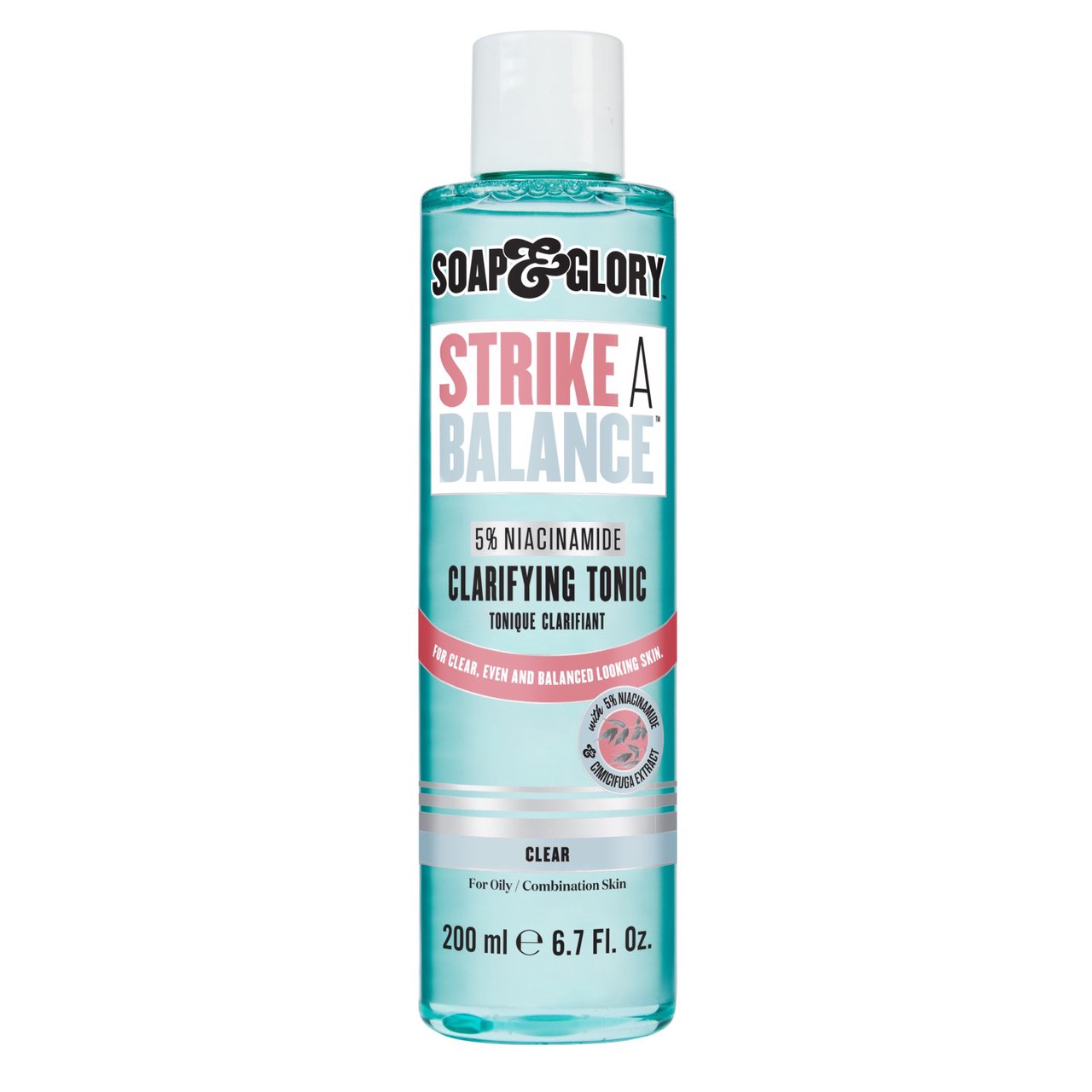 SOAP & GLORY STRIKE A BALANCE 5% НИАЦИНАМИД ОЧИЩАЮЩИЙ ТОНИК 200 МЛ / SOAP & GLORY STRIKE A BALANCE 5% NIACINAMIDE CLARIFYING TONIC 200 ML